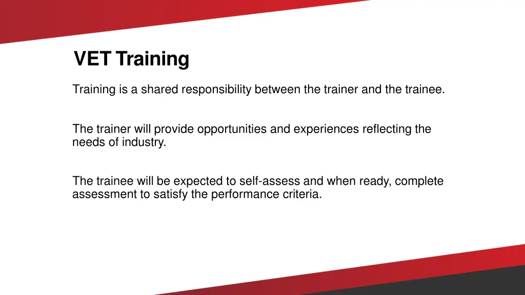 vet training
