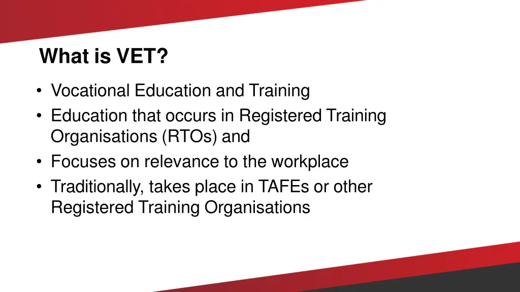 what is vet