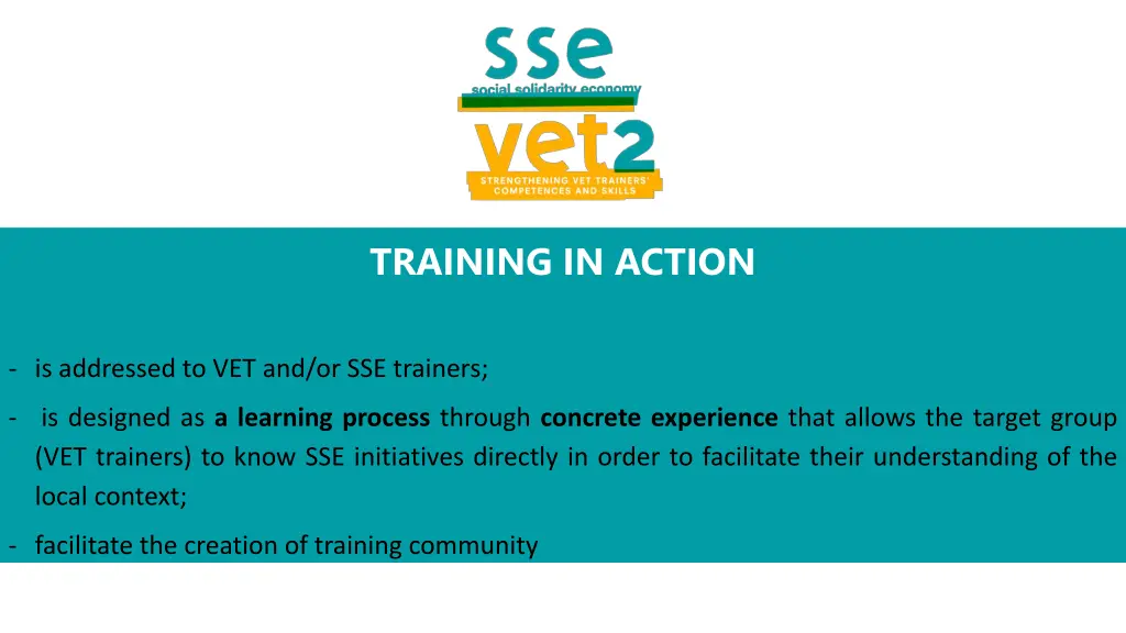training in action