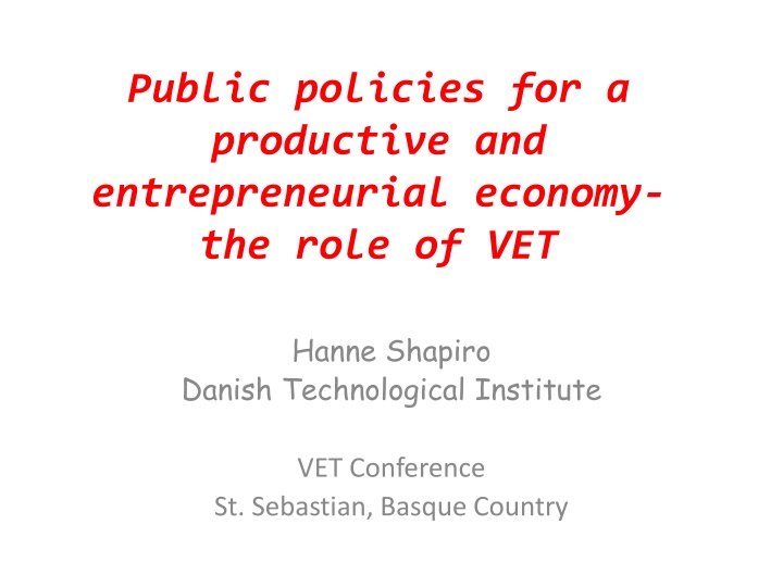 public policies for a productive