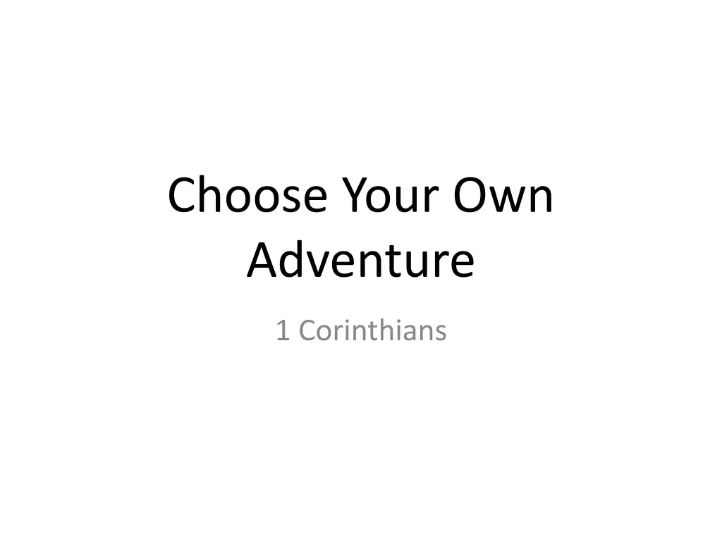 choose your own adventure