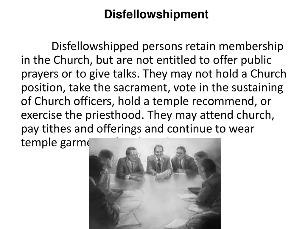 disfellowshipment