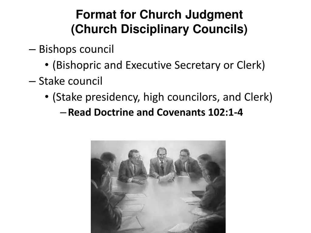 format for church judgment church disciplinary