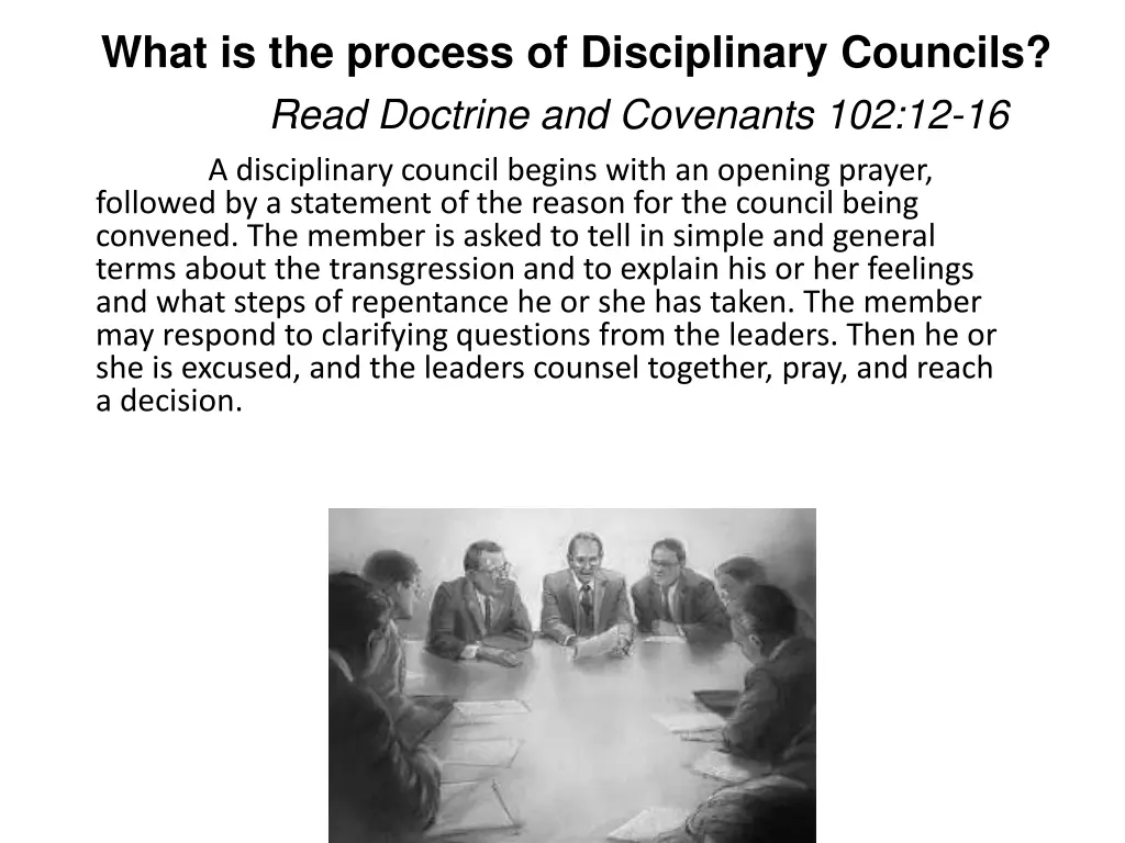 what is the process of disciplinary councils read