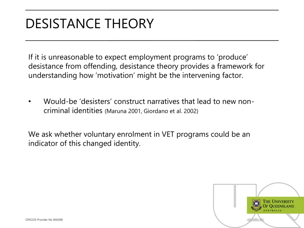 desistance theory