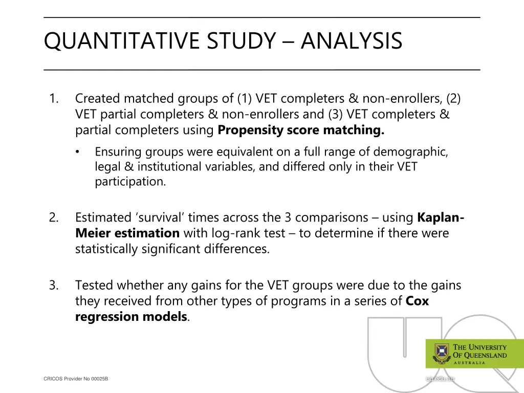 quantitative study analysis