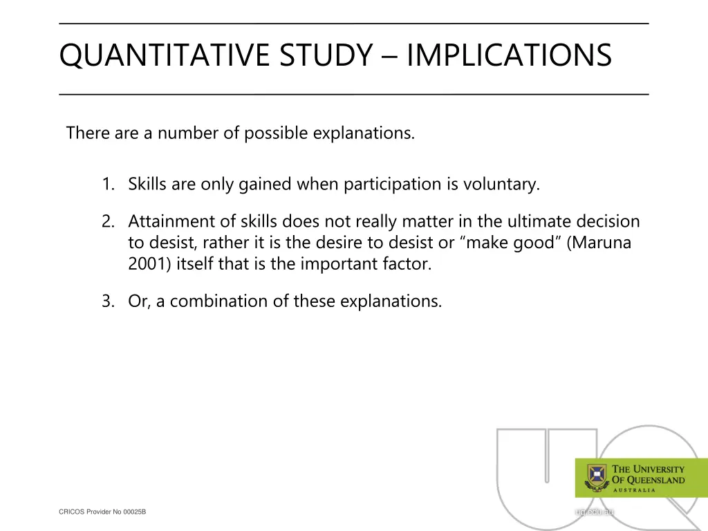 quantitative study implications 1