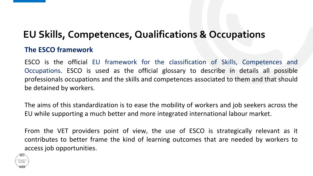 eu skills competences qualifications occupations