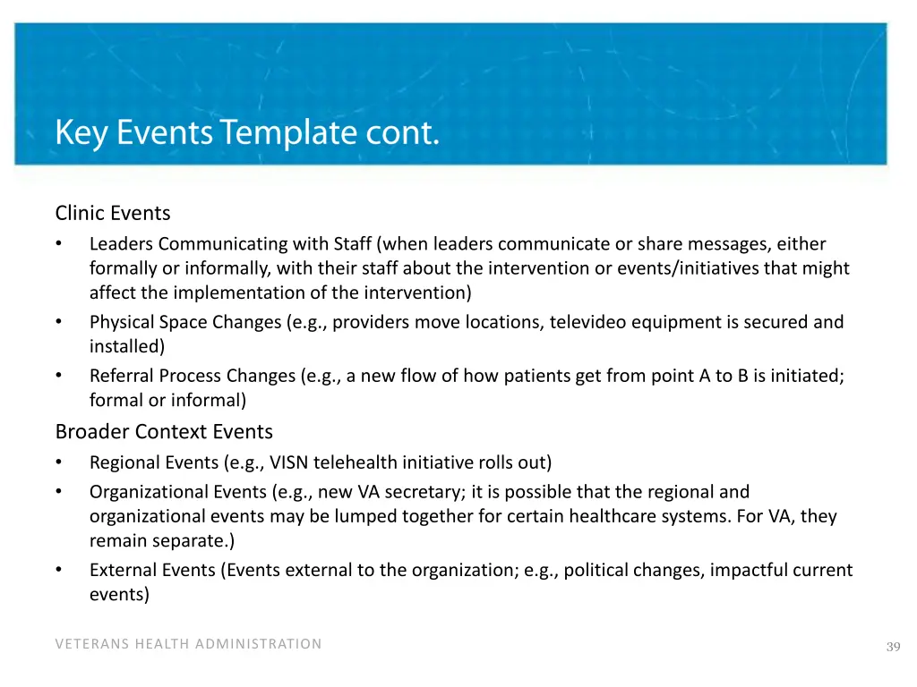 clinic events leaders communicating with staff