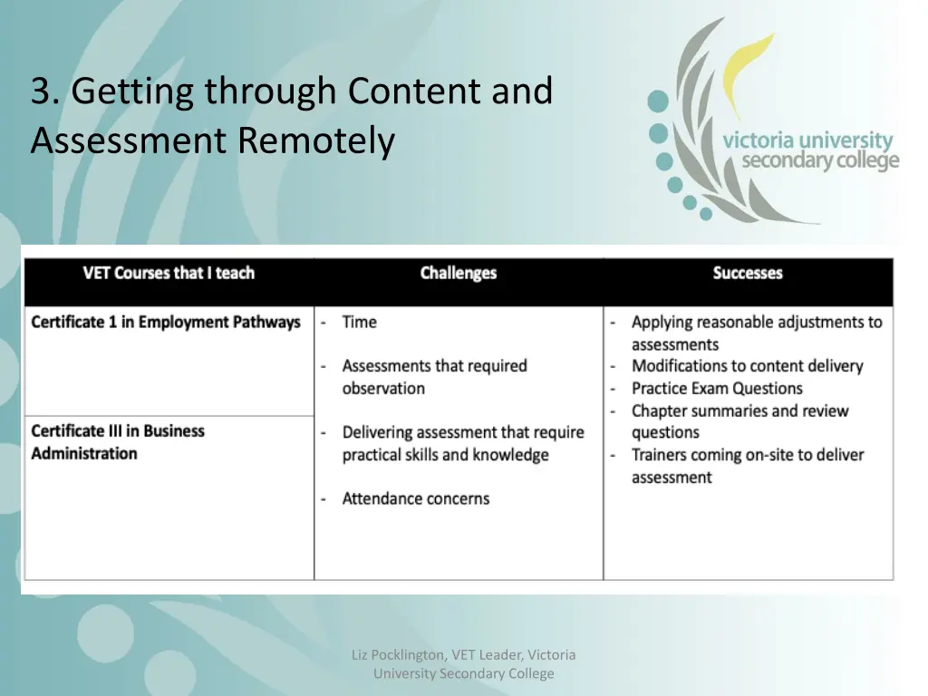 3 getting through content and assessment remotely