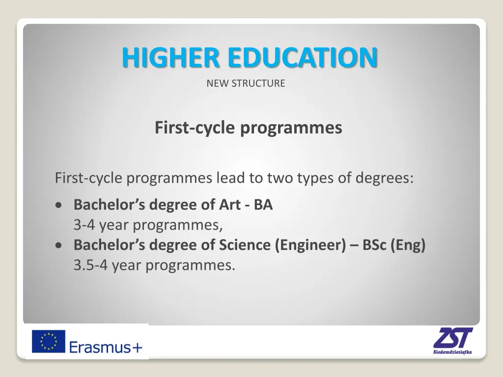 higher education new structure 2