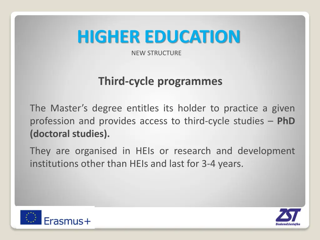 higher education new structure 4