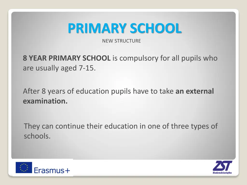 primary school new structure