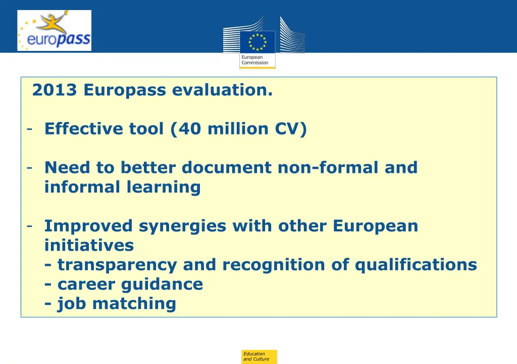2013 europass evaluation