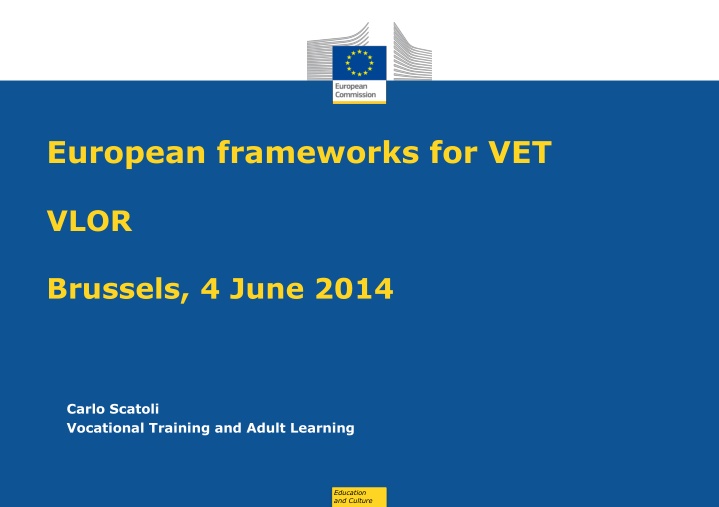 european frameworks for vet