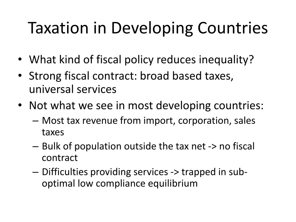 taxation in developing countries