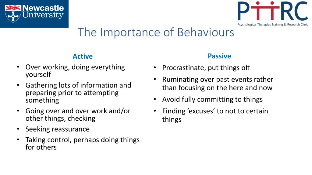the importance of behaviours 1