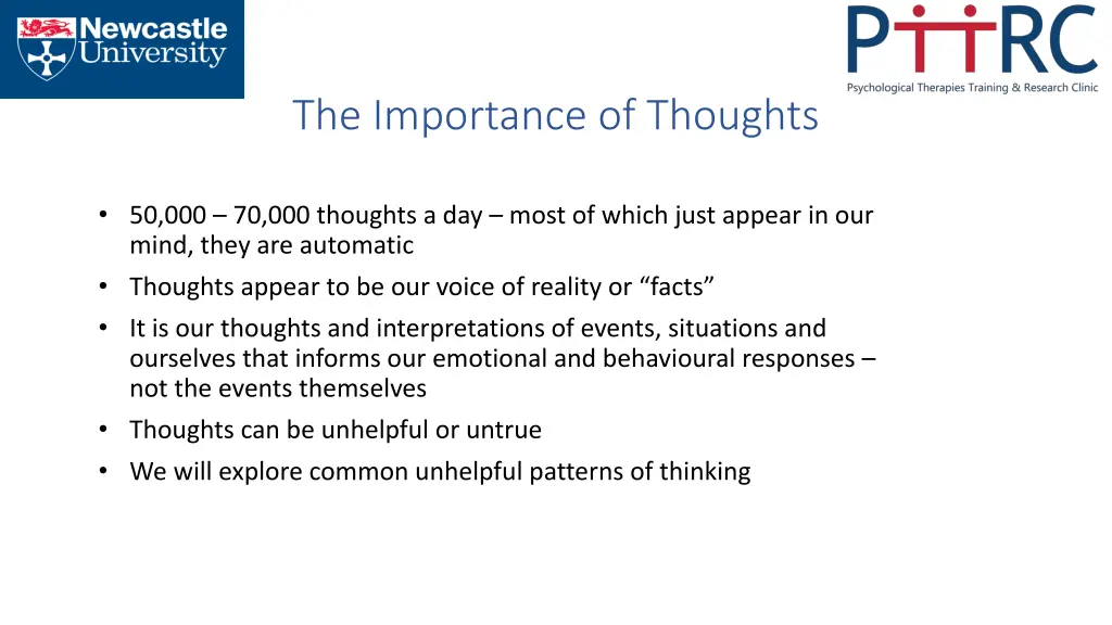 the importance of thoughts 1
