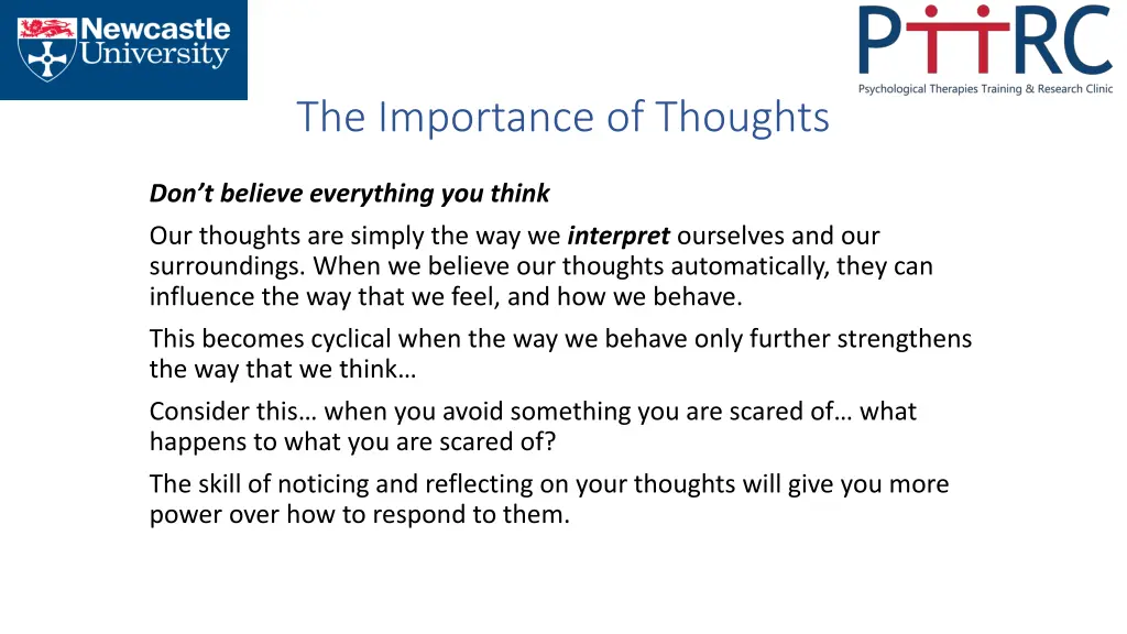 the importance of thoughts 2
