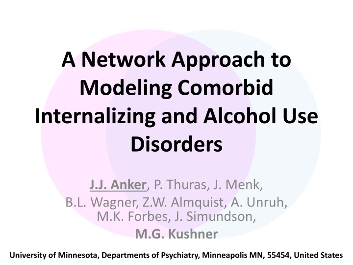 a network approach to modeling comorbid