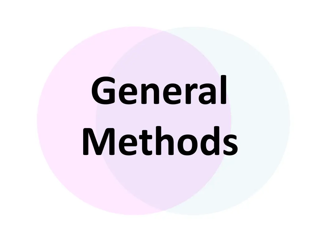 general methods