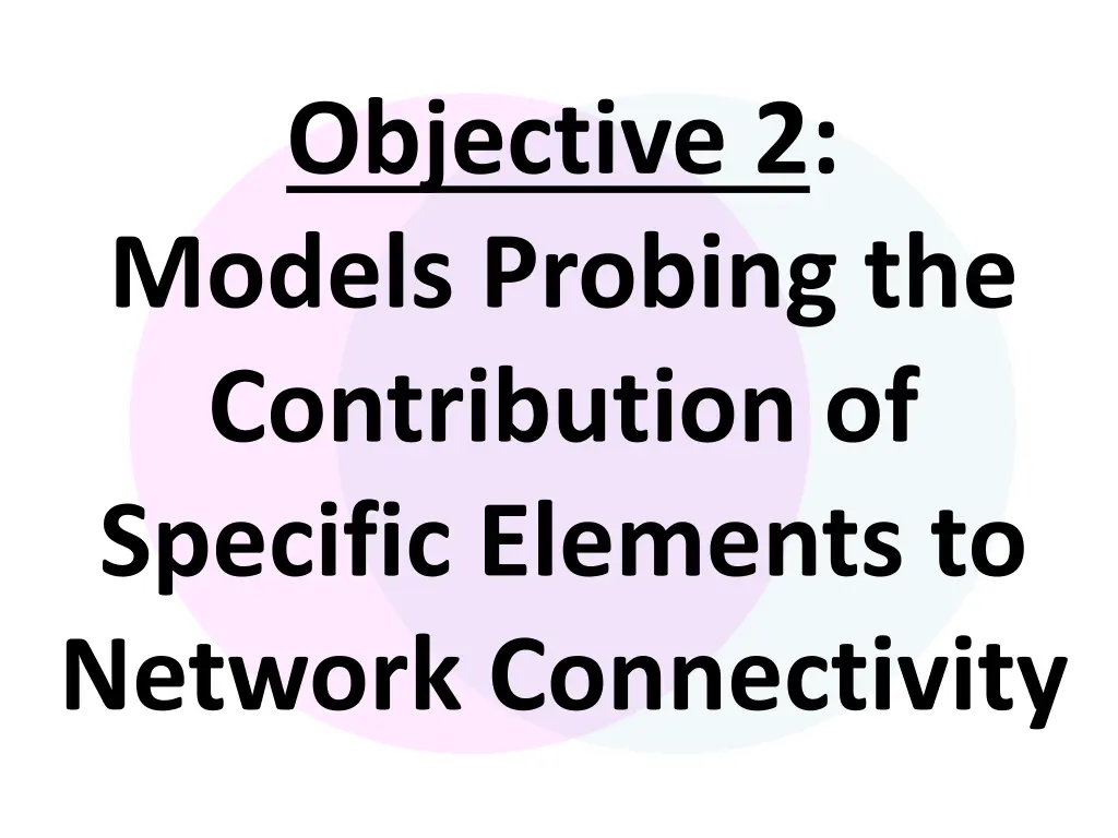 objective 2 models probing the contribution