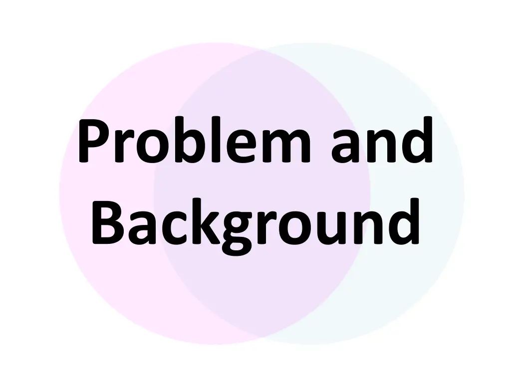 problem and background