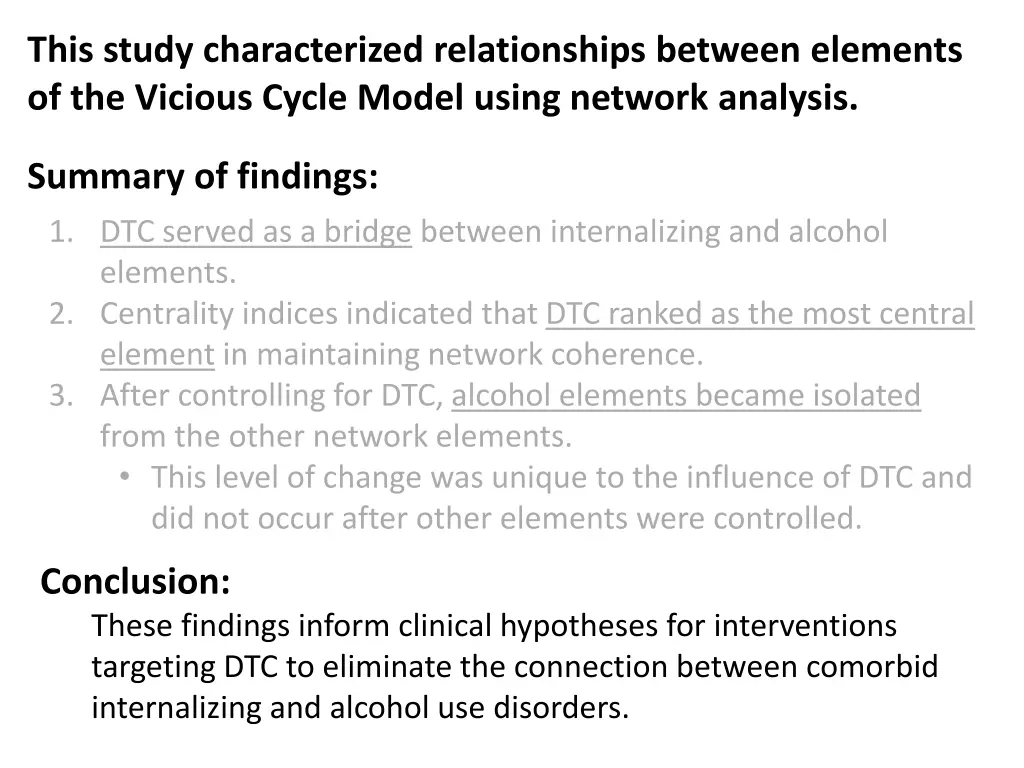 this study characterized relationships between
