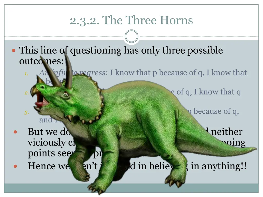 2 3 2 the three horns