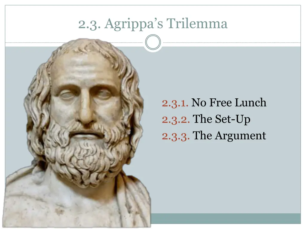 2 3 agrippa s trilemma