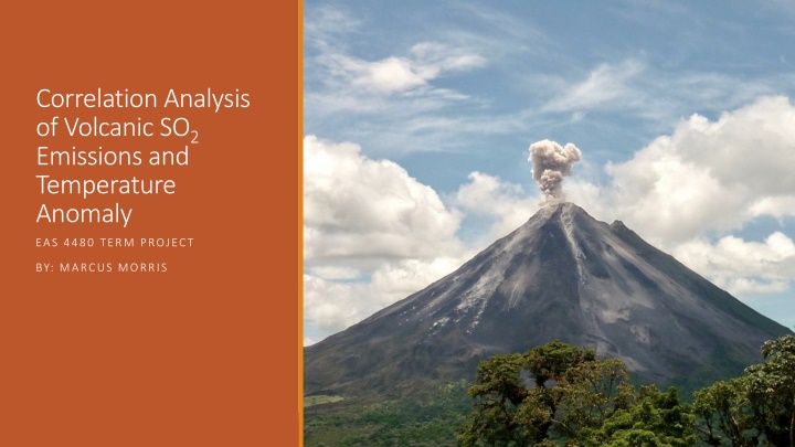 correlation analysis of volcanic so 2 emissions