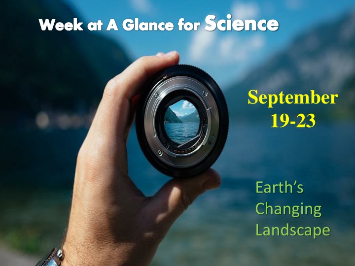 week at a glance for science