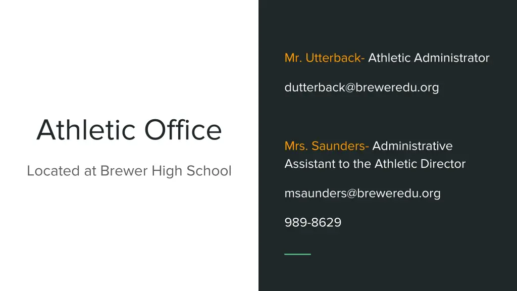 mr utterback athletic administrator