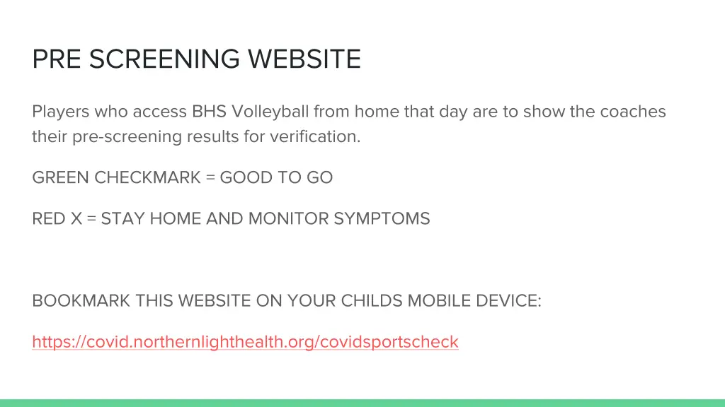 pre screening website
