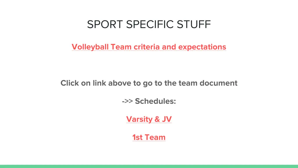 sport specific stuff