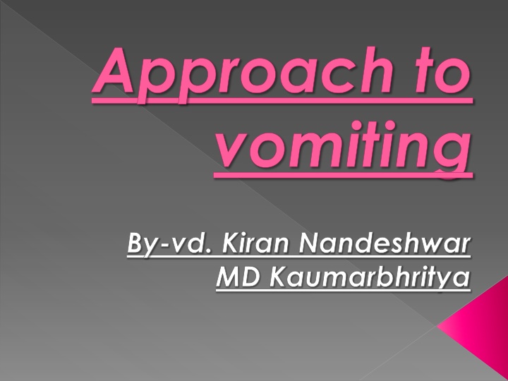 approach to vomiting
