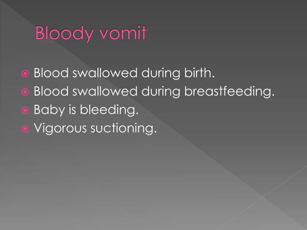 bloody vomit