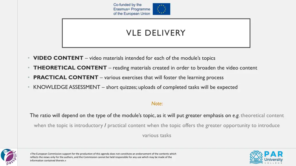 vle delivery