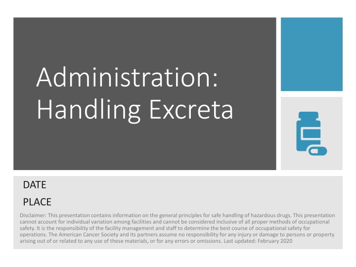 administration handling excreta