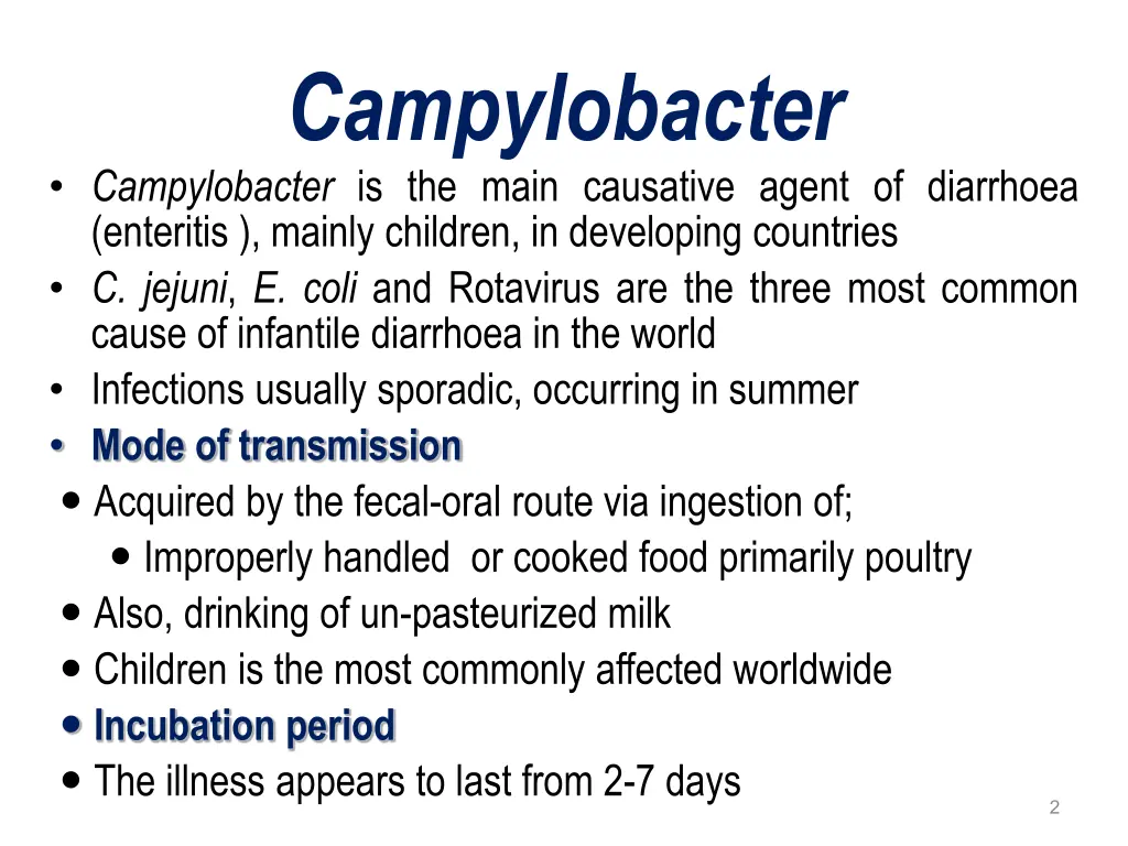 campylobacter campylobacter is the main causative