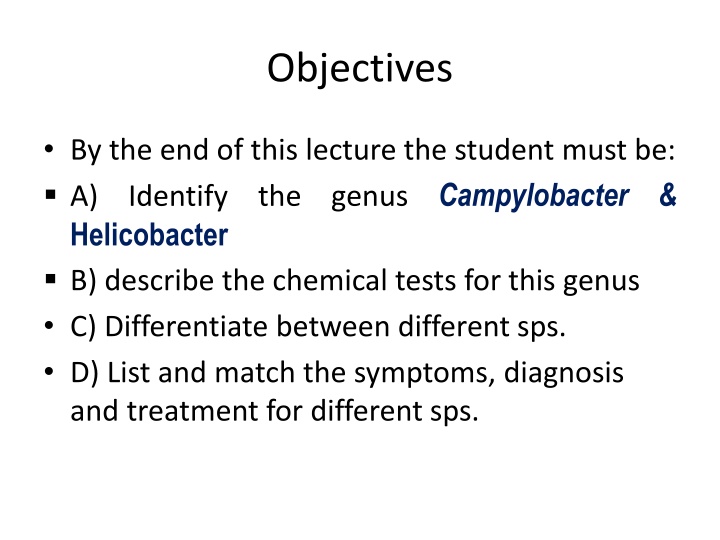objectives