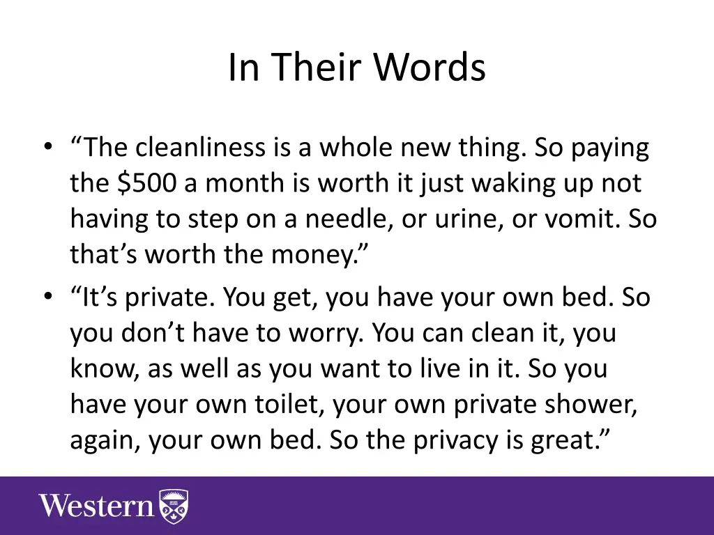 in their words