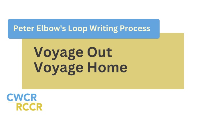 peter elbow s loop writing process