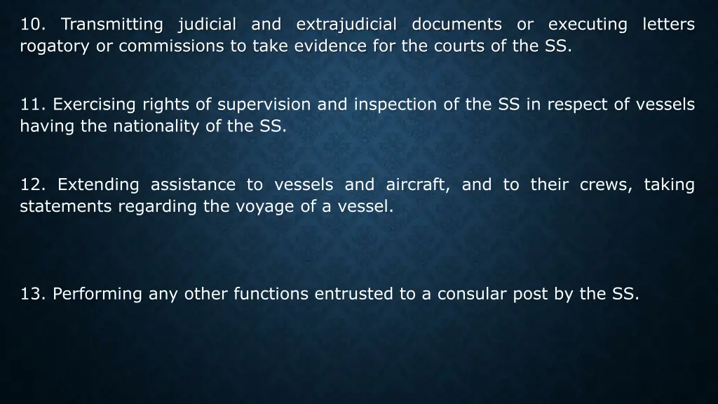 10 transmitting judicial and extrajudicial
