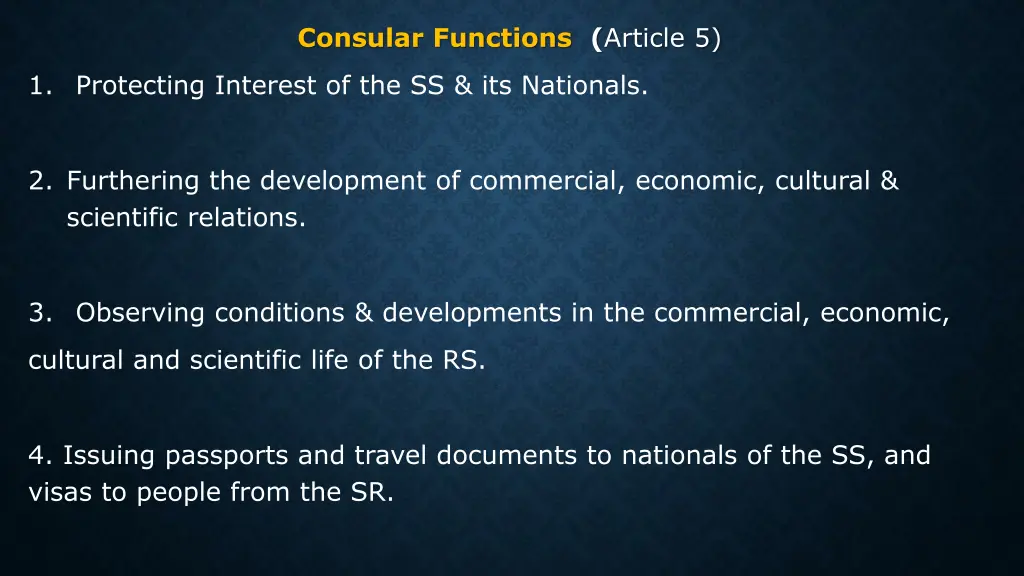 consular functions article 5