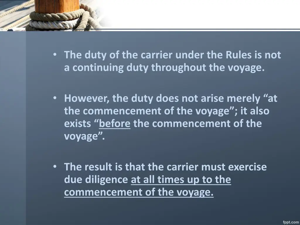 the duty of the carrier under the rules