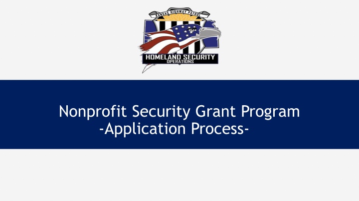 nonprofit security grant program application