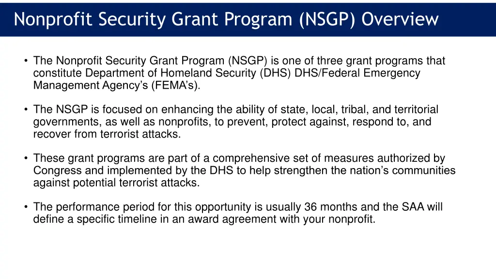 nonprofit security grant program nsgp overview 1
