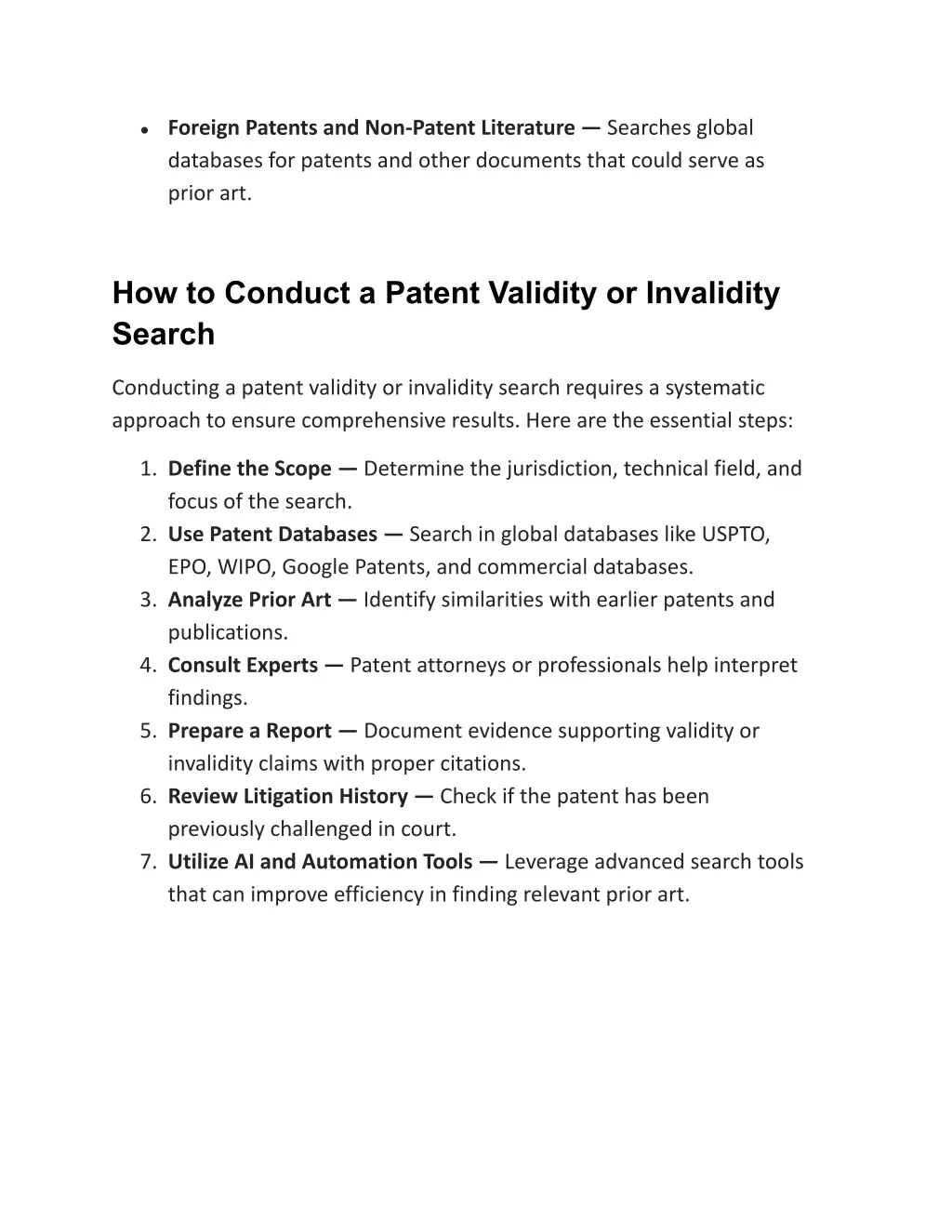foreign patents and non patent literature
