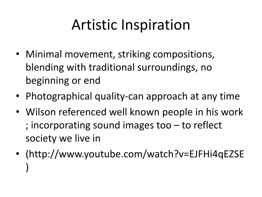 artistic inspiration